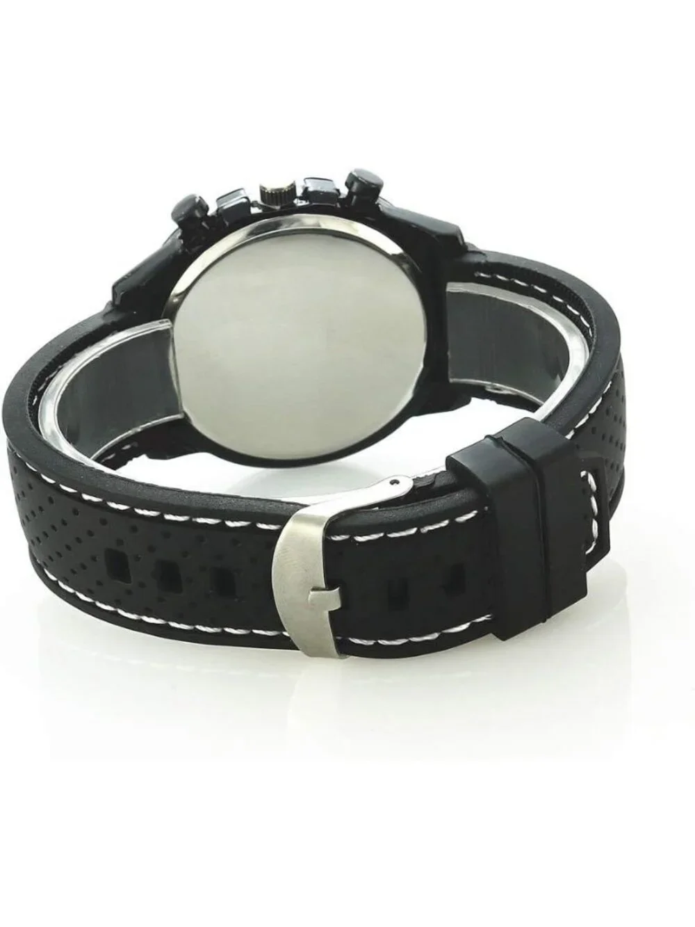 Mens All Black Analog Quartz GT Racer Sport Military Pilot Aviator Classic Watch